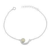 White Opal Cradle Bracelet