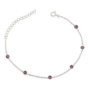 Amethyst Bead Link Bracelet